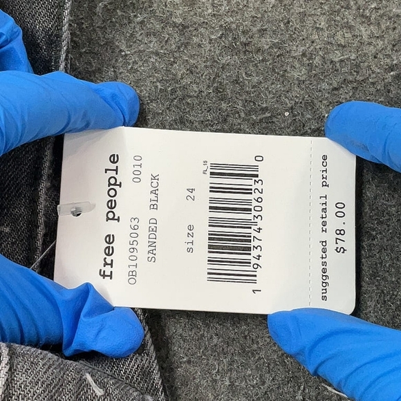 Free People Sanded Black Denim Mini Skirt – NWT - Picture 5 of 5